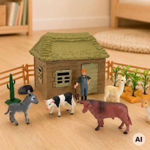 Figurka Woopie Zestaw Farma ze Zwierzętami Domek Figurki 37 el. Mały Farmer (59912) 3