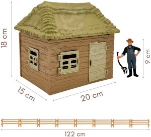 Figurka Woopie Zestaw Farma ze Zwierzętami Domek Figurki 37 el. Mały Farmer (59912) 6