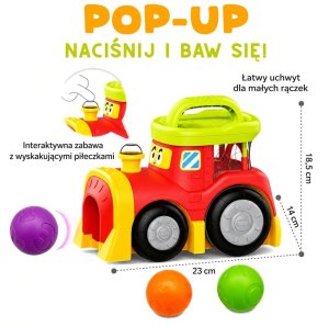 Woopie Baby Interaktywny Pociąg z Wyskakującymi Piłeczkami (100246) 3