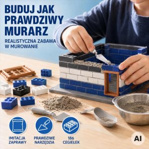 Woopie Zestaw Konstrukcyjny DIY do Budowania Cegły Posterunek Policji 186 el. Cegiełki Budowlane (100154) 2