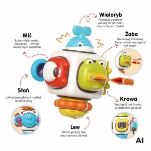 Woopie Baby Kostka Sensoryczna 6w1 - Zwierzątka (100192) 3
