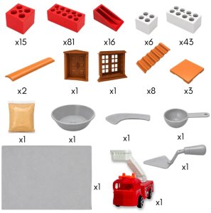 Woopie Zestaw Konstrukcyjny DIY z Cegiełek do Budowania Remiza 178el. Cegiełki Budowlane (100147) 3