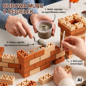 Woopie Zestaw Konstrukcyjny DIY z Cegieł Zamek 273 el. Cegiełki Budowlane (100116) 2