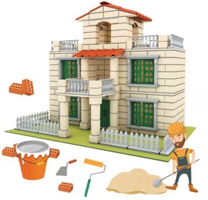 Woopie Zestaw Konstrukcyjny DIY Willa z Cegiełek 352 el. dla Dzieci (100079) 4