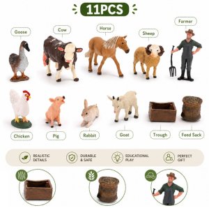 Figurka Woopie Duży zestaw figurek farma zwierzęta gospodarskie farmer akcesoria 3+ (59936) 5