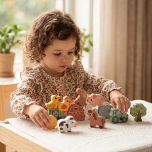 Woopie Green Drewniana Nawlekanka Farma 13 el. (59639) 3