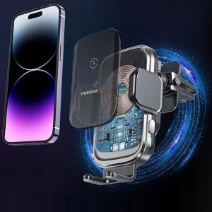 Feegar Uchwyt samochodowy na telefon Qh300 ładowarka indukcja szyba kokpit 5