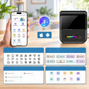 Drukarka etykiet Drukarka termiczna etykiet samoprzylepnych naklejek aplikacja Bluetooth USB 3