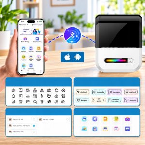 Drukarka etykiet Drukarka termiczna etykiet samoprzylepnych naklejek aplikacja Bluetooth USB 3