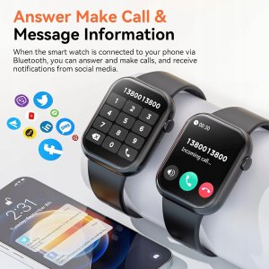 Smartwatch POOUNUR Y6 czarny 3