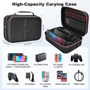 Etui Switch do konsoli Nintendo Switch 2/1/OLED, przenośna torba podróżna 2