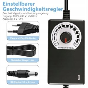 Wentylator 120MM do komputera 12V metalowa osłona regulacja 2 szt. 2