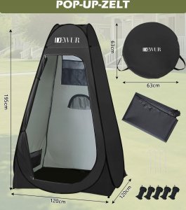 Kąpielowy Dewur Mobilny Kemping z ochroną UV 50+ 5