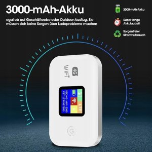 Router Mobilny router Wi-Fi 4G, router LTE 150 Mbps, 3000 mAh 2