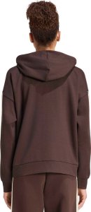 Adidas Bluza damska Essentials 3-Stripes Full-Zip Fleece Hoodie brązowa KX0784 XS 3