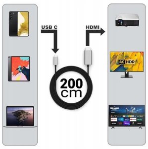 Adapter AV LTC Kabel adapter USB-C - HDMI 4K 2K 60Hz 2m (LXHD210) 4