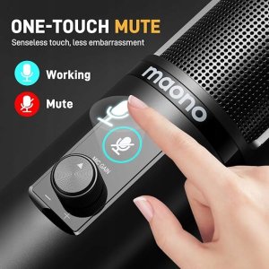 Mikrofon Maono Zestaw mikrofonowy statyw biurkowy do Podcastów, Gamingu i Streamingu 3