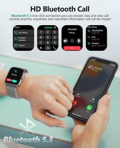 Smartwatch Damski elegancki IDW28 1,85-calowy IP68 funkcje srebrny 3