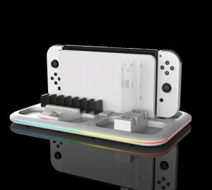 Stacja dokująca do ładowania kontrolera Switch z 4 portami Joy-Con biała 2