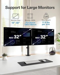 HUANUO Uchwyt do monitora 13-32 podwójny HNCM25 2