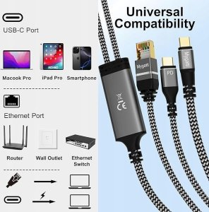 Kabel USB 2 X USB-C + 100W PD 1,8M 4