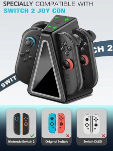 Nintendo Switch 2 stacja ładująca 4w1 baza do ładowania i przechowywania 3