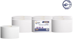 DGA OPTIMA LUNA papier toaletowy centralnego dozowania - Dwuwarstwowy papier do systemu centralnego dozowania, 6 rolek - 190 m (23013) 2