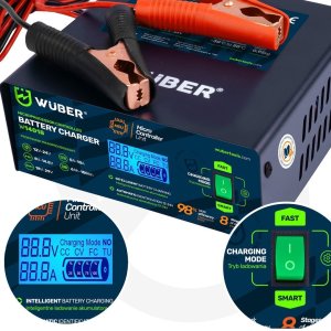 Wuber Prostownik mikroprocesorowy samochodowy 10A 6-150 Ah 2-24 V (W14018) 12