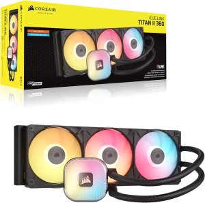 Chłodzenie wodne Corsair ICUE LINK TITAN II 360 RX RGB Procesor Chłodnica cieczy all-in-one 36 cm Czarny 1 szt. (CW-9061037-WW) 2