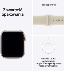 Smartwatch Apple Watch SE 3 GPS + Cellular 44mm Starlight Alu Sport M/L Piaskowy  (MJLN4MP/A) 7