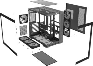 Obudowa SAMA Midi Tower V52 Czarny (V52-BKADA7X1-GL) 9