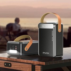 Powerbank Awei PA-83 80000mAh 65W 3xUSB-A, 2xUSB-C czarny (AWEI314) 2