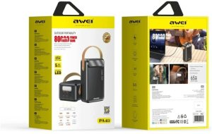 Powerbank Awei PA-83 80000mAh 65W 3xUSB-A, 2xUSB-C czarny (AWEI314) 5