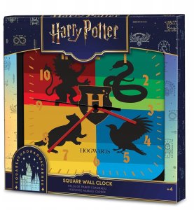 KIDS Zegar ścienny Na ścianę Harry Potter Hogwarts 4 Domy Kwadratowy Analogowy / Hpk00029 (SB12239) 3