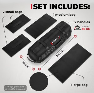 HMS WSW40 Sandbag Worek treningowy do wypełnienia 40 KG (5905504108533) 3