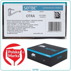 Bateria umywalkowa Sotbe Bateria umywalkowa obrotowa wylewka kran do umywalki SOTBE 3