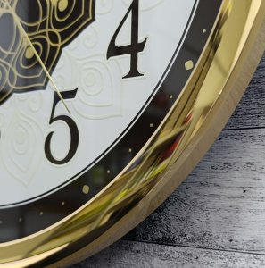 Seiko Zegar ścienny QXA870G 40 cm złoty świecący . 6