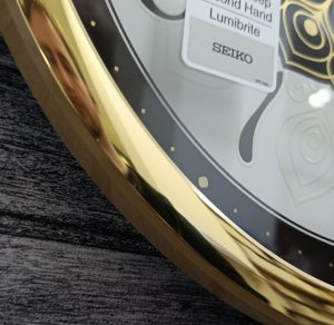 Seiko Zegar ścienny QXA870G 40 cm złoty świecący . 7