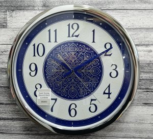 Seiko Zegar ścienny QXA870S 40 cm srebrny świecący . 3