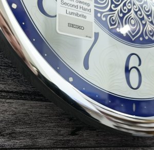 Seiko Zegar ścienny QXA870S 40 cm srebrny świecący . 7