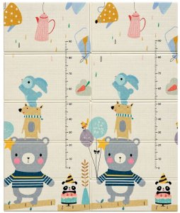 LeanToys Mata Edukacyjna Do Raczkowania Piankowa Składana Dwustronna Droga 180x200cm 4