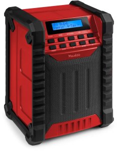 Radio budowlane Audizio Temi DAB+/FM 100W z akumulatorem czerwone one size 5