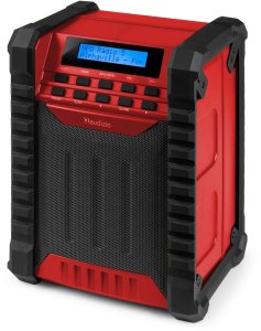 Radio budowlane Audizio Temi DAB+/FM 100W z akumulatorem czerwone one size 6