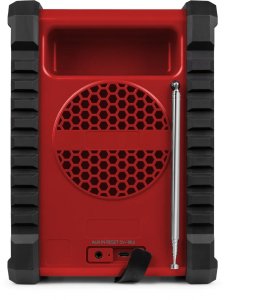 Radio budowlane Audizio Temi DAB+/FM 100W z akumulatorem czerwone one size 8