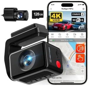 Wideorejestrator Dod Tech REDTIGER F4 Pro WIFI 4K + 1080p 128GB 3