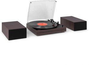 Gramofon Audizio Z głośnikami Akron - ciemne drewno one size 11