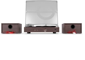 Gramofon Audizio Z głośnikami Akron - ciemne drewno one size 5