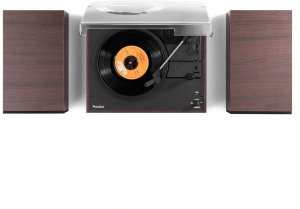 Gramofon Audizio Z głośnikami Akron - ciemne drewno one size 6