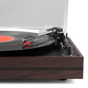 Gramofon Audizio Z głośnikami Akron - ciemne drewno one size 9