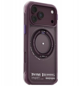 SKINARMA Etui Atlas MagSafe + Rotating Kick Stand do iPhone 18 Pro Max / 17 Pro Max burgundowy 2
